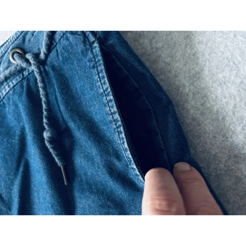 Dockers Dark Blue‎ Denim Jeans Skirt Skort Shorts Pockets Womens Size 8
